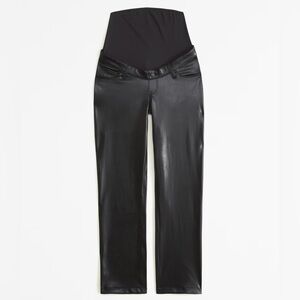 Abercrombie & Fitch Maternity Vegan Leather 90s Straight Pant